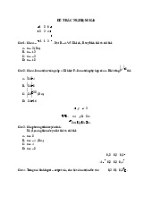 Đề thi trắc nghiệm đại số tuyến tính | Môn toán cao cấp