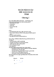 Đề cương ôn cuối kỳ môn Mạng Máy Tính | Đại học Bách Khoa Hà Nội