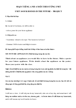 Tiếng Anh lớp 6 unit 10 Project