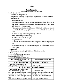 Giáo án buổi 2 Tiếng Việt 2 sách Cánh diều | Tuần 7