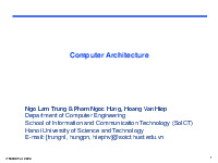 Computer Architecture Chapter 2: Top-level view of Computer Functions and Interconnection môn kiến trúc máy tính | Trường Đại học Kiến trúc Hà Nội