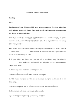 Giải Tiếng Anh 11: Review Unit 3  | Friends Global