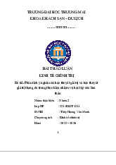 Phân Tích Học Thuyết Giá Trị và Giá Trị Thặng Dư | Bài thảo luận Kinh Tế Chính Trị