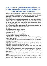 Giải SGK Tin học 12 Cánh diều Bài 3: Dự án nhỏ tìm hiểu thông tin tuyển sinh và hướng nghiệp về lĩnh vực đào tạo “Máy tính và Công nghệ thông tin” ở Việt Nam