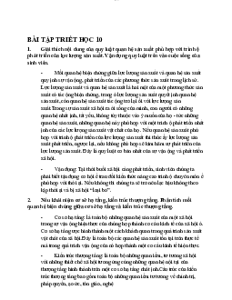 Bài tập triết học 10 | Trường Đại học Giao thông Vận tải
