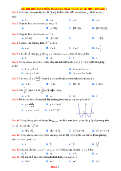 Đề ôn thi TN THPT Toán 2023 bám sát minh họa (có lời giải)-Đề 7