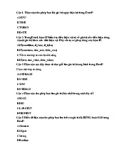 Ôn tập thi Excel và Word - Mẫu đề thi thực tế | Môn Tin học - Học viện Chính sách và Phát triển