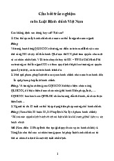 TOP 180 Câu hỏi trắc nghiệm môn Luật Hành chính Việt Nam | Học viện Hành chính Quốc gia