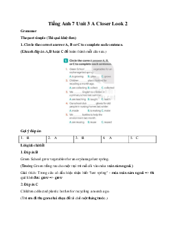 Tiếng Anh 7 Global Success Unit 3 A Closer Look 2