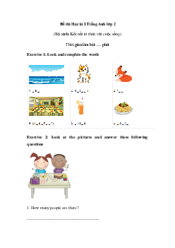 Đề thi học kì 1 môn Tiếng Anh 2 năm 2023 - 2024 sách Kết nối tri thức với cuộc sống | Đề 1