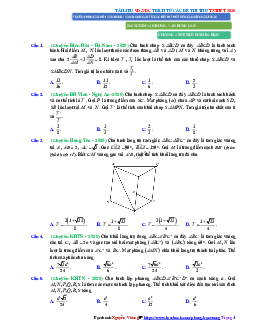Bài tập VD – VDC khối đa diện và thể tích của chúng Toán 12