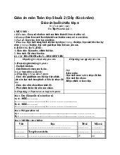 Giáo án môn Toán lớp 5 buổi 2 (Đầy đủ cả năm)