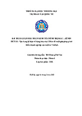 Thảo luận nhóm 1: Giải pháp phát triển Công ty VinFast qua lý luận C. Mác | Kinh tế chính trị | Trường Đại học Thương mại