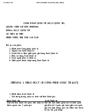 Bài ghi tay môn Công pháp Quốc tế| Trường Đại học Luật Thành phố Hồ Chí Minh