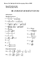 Đề cương bài tập hệ Kỹ sư tài năng môn Giải tích 1 | Đại học Bách Khoa Hà Nội