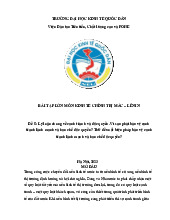 Lý luận chung về cạnh tranh và độc quyền. Vì sao phải bảo vệ - Kinh tế Chính trị Mác-Lê Nin (KTCT01) | Đại học kinh tế quốc dân NEU