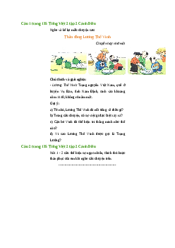 Giải SGK môn Tiếng việt 2 - Bài 34: Nghe - kể: Thần đồng Lương Thế Vinh(2) | Cánh diều