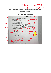 Cấu trúc đề thi cuối kỳ - Môn thống kê trong kinh tế và kinh doanh| Đại học Kinh Tế Quốc Dân