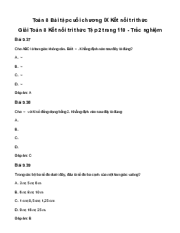 Giải Toán 8 Bài tập cuối chương IX | Kết nối tri thức