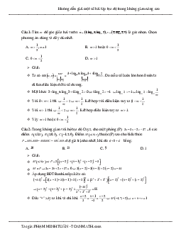 Hướng dẫn giải một số bài tập tọa độ trong không gian nâng cao – Phạm Minh Tuấn Toán 12