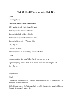 Giải Tiếng Anh 10 Unit 8B: Plan a project | Explore New Worlds