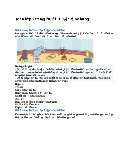 Toán lớp 2 trang 50, 51: Luyện tập chung | Cánh diều