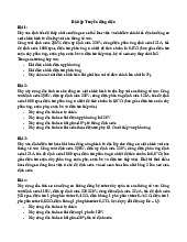 Bài tập môn truyền động điện –Trường Đại học bách khoa Hà Nội