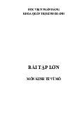 Bài tập lớn: Tình hình thất nghiệp & chính sách tài khóa Mỹ 2019-2023 môn Kinh tế vĩ mô | Học viện Ngân hàng