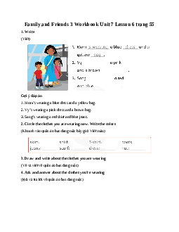 Family and Friends 3 Workbook Unit 7 Lesson 6 trang 55
