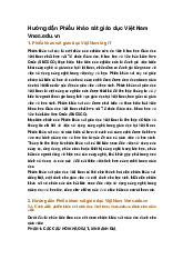 Hướng dẫn Phiếu khảo sát giáo dục Việt Nam Vnes.edu.vn