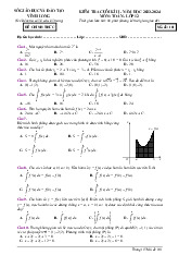 Đề kiểm tra cuối kì 2 Toán 12 năm 2023 – 2024 sở GD&ĐT Vĩnh Long
