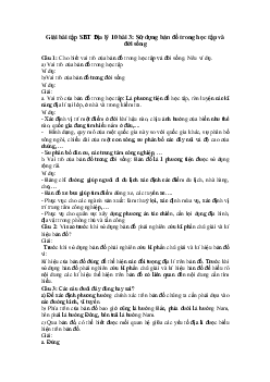 Giải bài tập SBT Địa lý 10 bài 3: Sử dụng bản đồ trong học tập và đời sống
