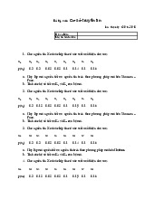 BT môn cơ sở truyền tin| Môn Lý thuyết thông tin| Trường Đại học Bách Khoa Hà Nội