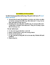 Đề thi bài thu hoạch ngoại khóa/ Trường đại học Nguyễn Tất Thành