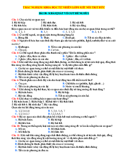 Trắc nghiệm KHTN 8 Kết nối tri thức bài 30 Khái quát về cơ thể người (có đáp án)