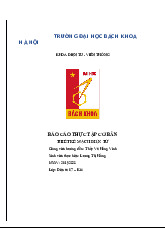 Báo cáo Thực Tập Cơ Bản: Thiết Kế Mạch Điện Tử | Thực tập cơ bản | Trường Đại học Bách khoa Hà Nội