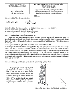 Đề cuối học kỳ 1 Toán 9 năm 2022 – 2023 trường THCS An Nhơn – TP HCM