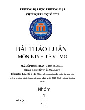 Phân Tích Cung Cầu Giá Thị Trường Sữa | Bài thảo luận Kinh tế vi mô