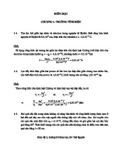 Giải bài tập môn Vật lý đại cương: Điện từ | Đại học Tài nguyên và Môi trường Hà Nội