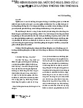 Bài 4 - Nghiên cứu Mô Hình Đánh Giá Mức Độ Hài Lòng Khách Hàng môn Thống kê trong kinh tế và kinh doanh | Trường Đại học Kinh tế Quốc dân