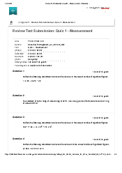 Test 01 - Measurements - Chemistry for engineers | Trường Đại học Quốc tế, Đại học Quốc gia Thành phố HCM