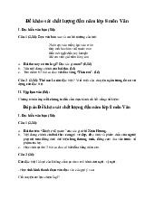 Đề khảo sát chất lượng đầu năm môn Văn lớp 8 năm 2025 (Đề 8)