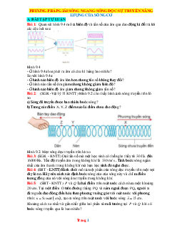 Phương pháp giải sóng ngang-sóng dọc-sự truyền năng lượng của sóng cơ Vật lí 11 giải chi tiết