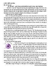 đề đọc hiểu ngày trở về Ngữ Văn 12 THPT