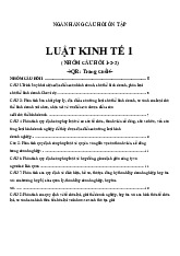 Ngân hàng câu hỏi ôn tập - Luật kinh tế | Đại học Thương Mại