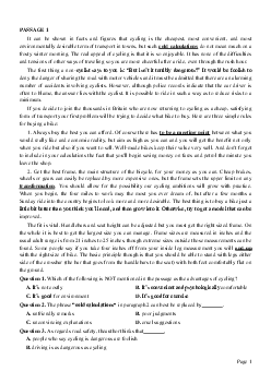 PASSAGE 1_Theme 4. Sport (Thể thao)