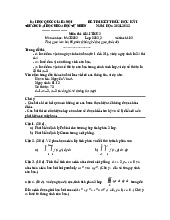 Đề thi Giải tích 3 kỳ 1 năm học 2021-2022 | Trường Đại học Khoa học tự nhiên, Đại học Quốc gia Hà Nội