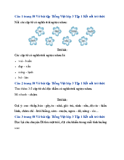 Giải VBT Tiếng Việt lớp 3 Bài 26: Đi tìm mặt trời  | Kết nối tri thức
