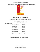Báo cáo bài tập lớn: Hệ thống quản lý đào tạo môn Phân tích và thiết kế hệ thống | Trường Đại học Bách Khoa Hà Nội