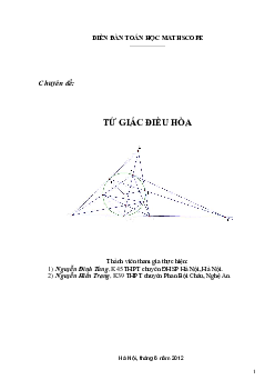 Giáo trình "Chuyên đề: Tứ giác điều hòa"